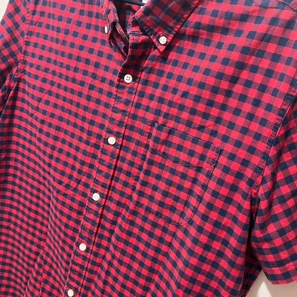 Men’s Large GAP button down Red&Blue Short Sleeve - Picture 5 of 7